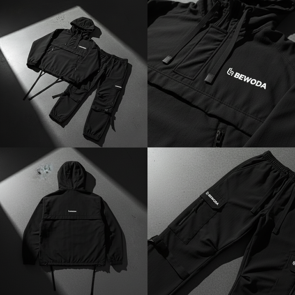BEWODA® Technical Windbreaker Set — StormShell™ Nylon + Mesh-Lined